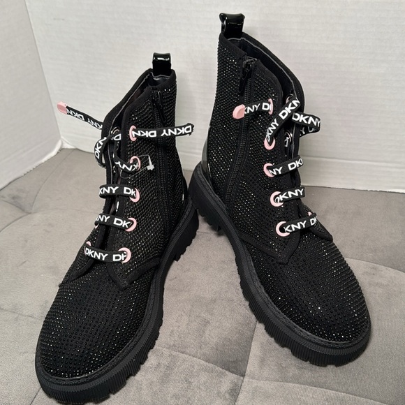 DKNY Girls Ava Speed Moto Sparkle Boots Size 4 NWOT - Picture 14 of 14